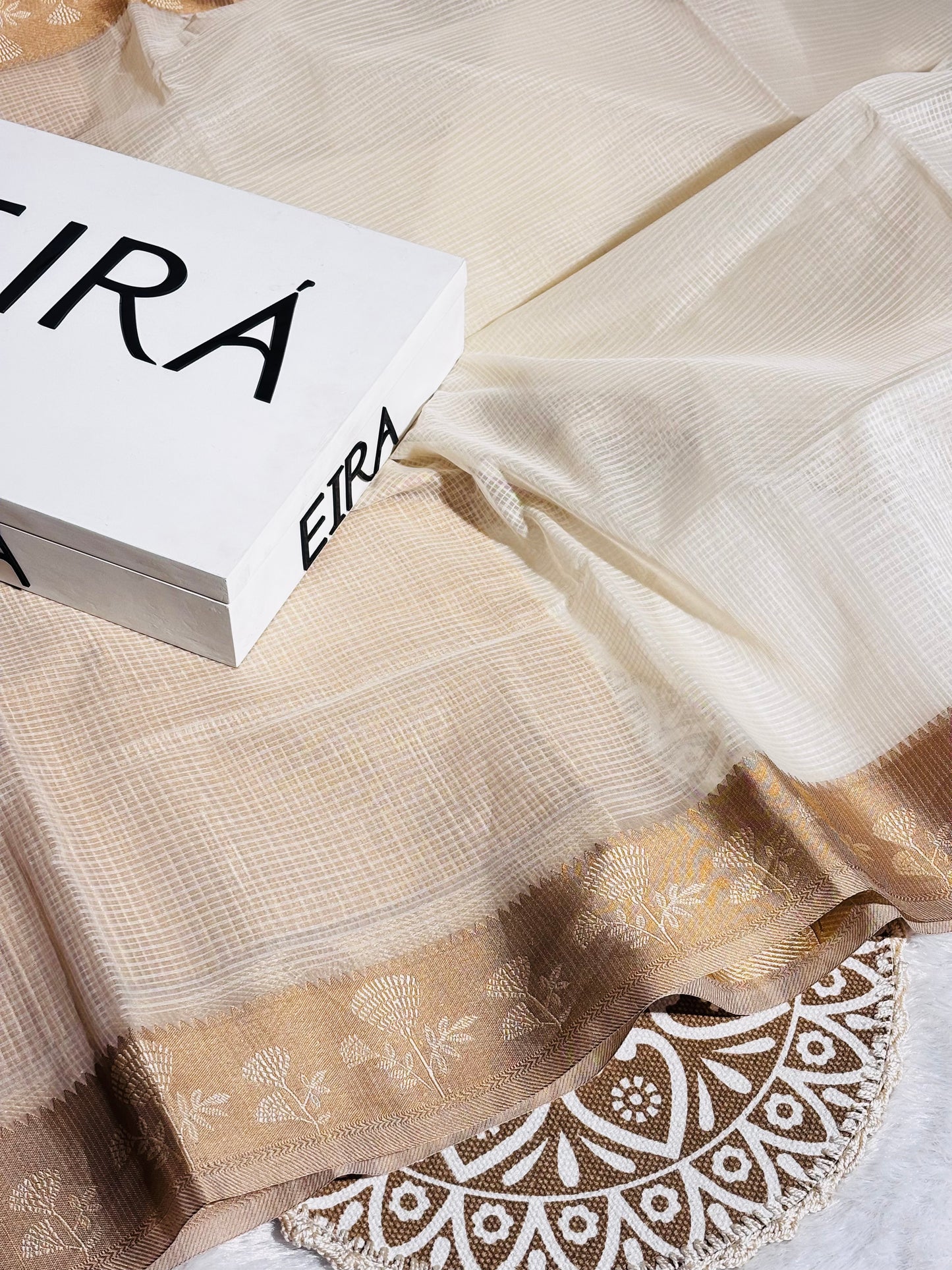 Golden Mist Banarasi Kota Merise Silk Saree