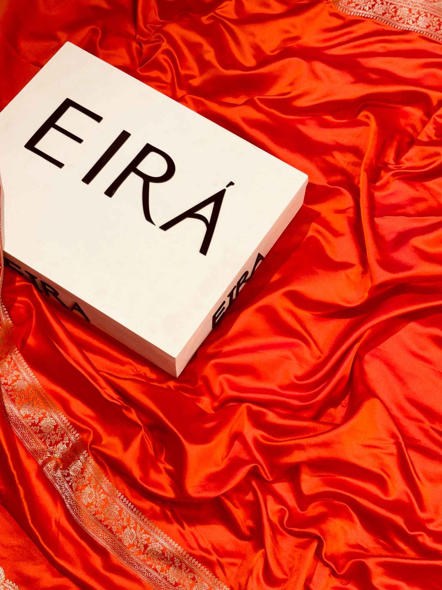 Aarohi Orange Banarasi Mushroom Silk Saree | Elegant Traditional Weaving