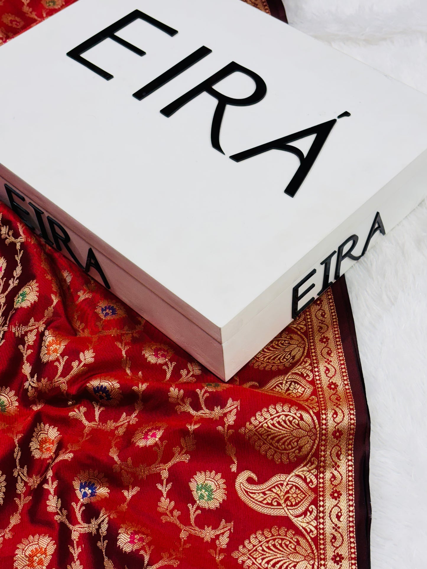 Rangrez Turquoise & Red Banarasi Softy Silk Saree | Contrast Aanchal & Multicolour Weaving