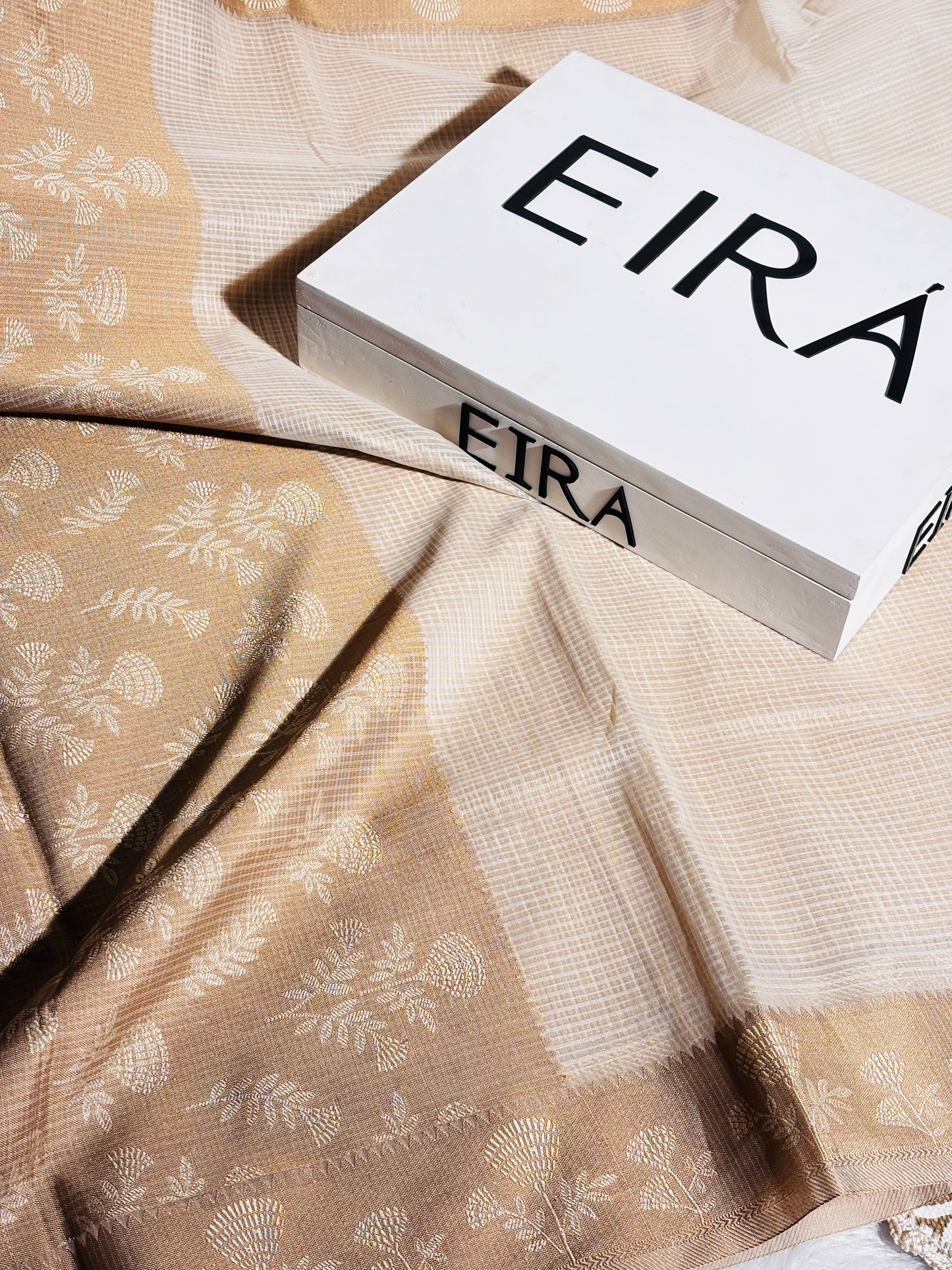 Golden Mist Banarasi Kota Merise Silk Saree